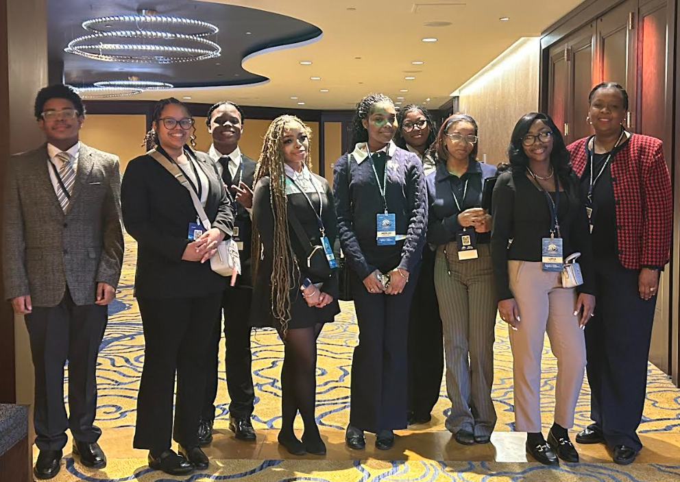 AOF students at an event.