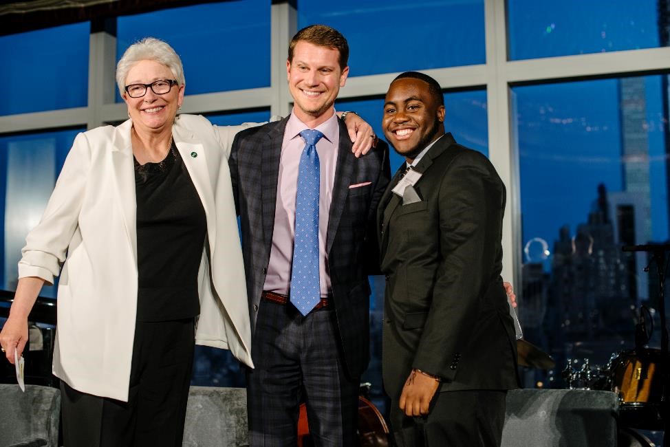 JD Hoye, Matt Zielinski, and Rushawn Johnson at the NAF benefit. 