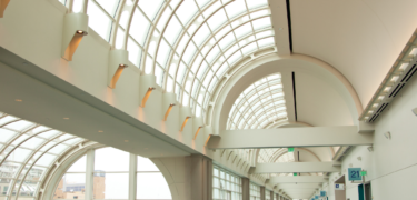 A convention center hallway.