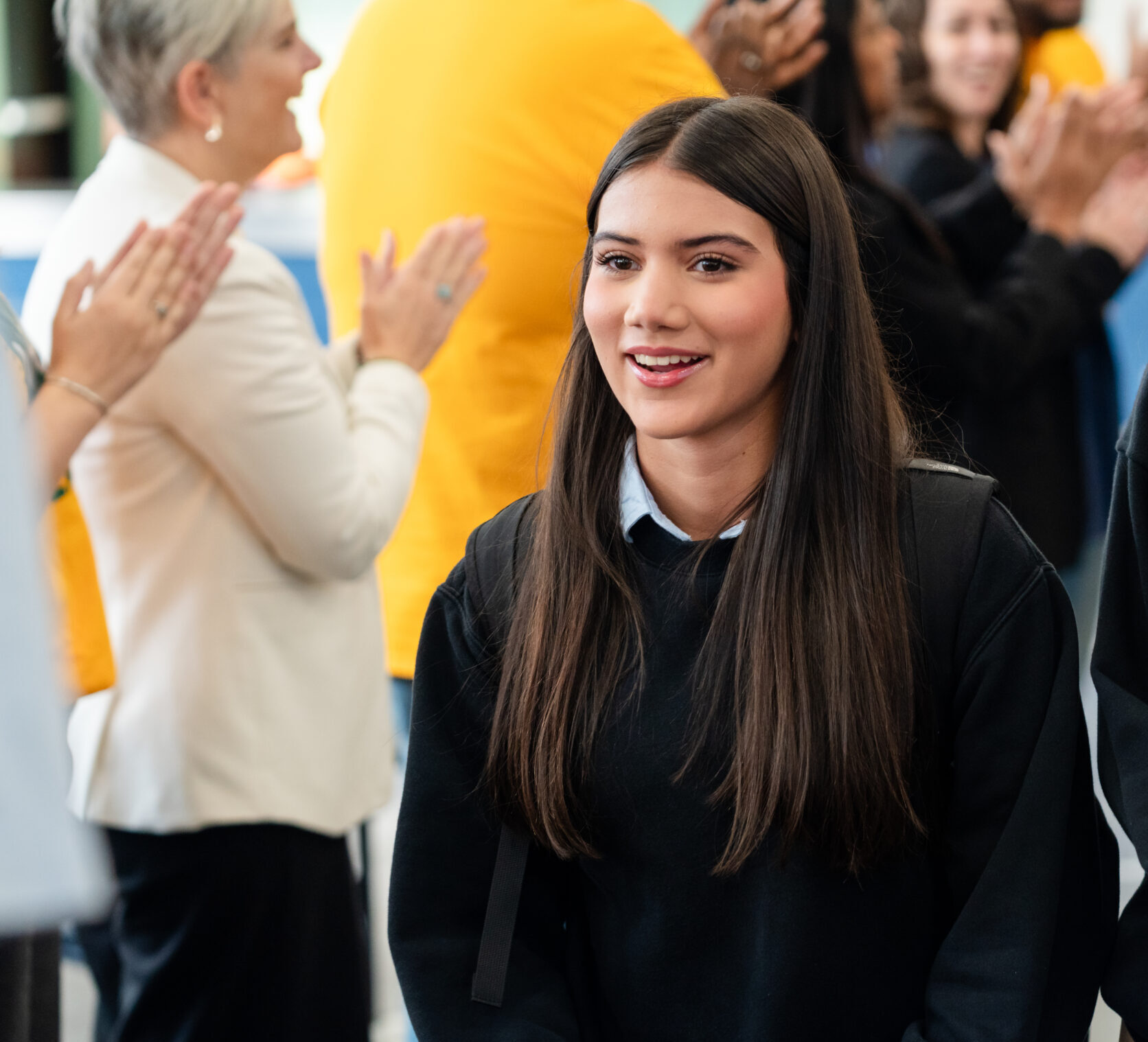 Student smiling.