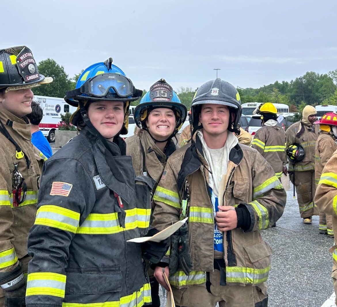 NAF alumni, Caroline in her firefighter gear