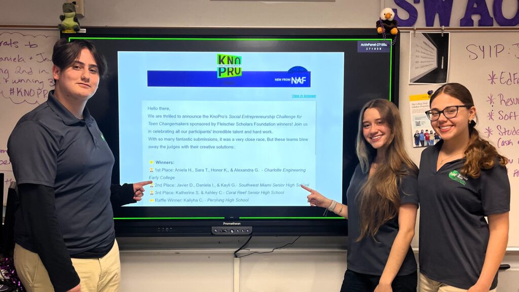 Students presenting their KnoPro project