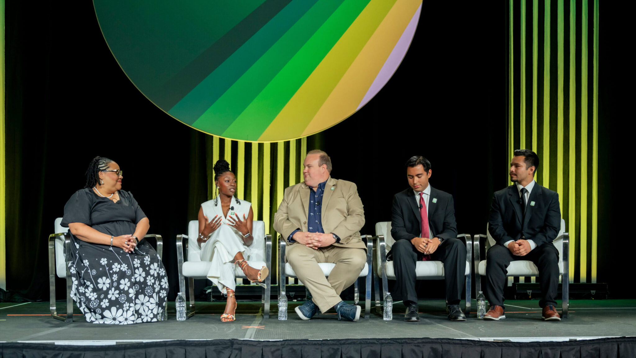 Eduardo Ramirez participating at an Alumni Panel about pathways  for NAF Next.