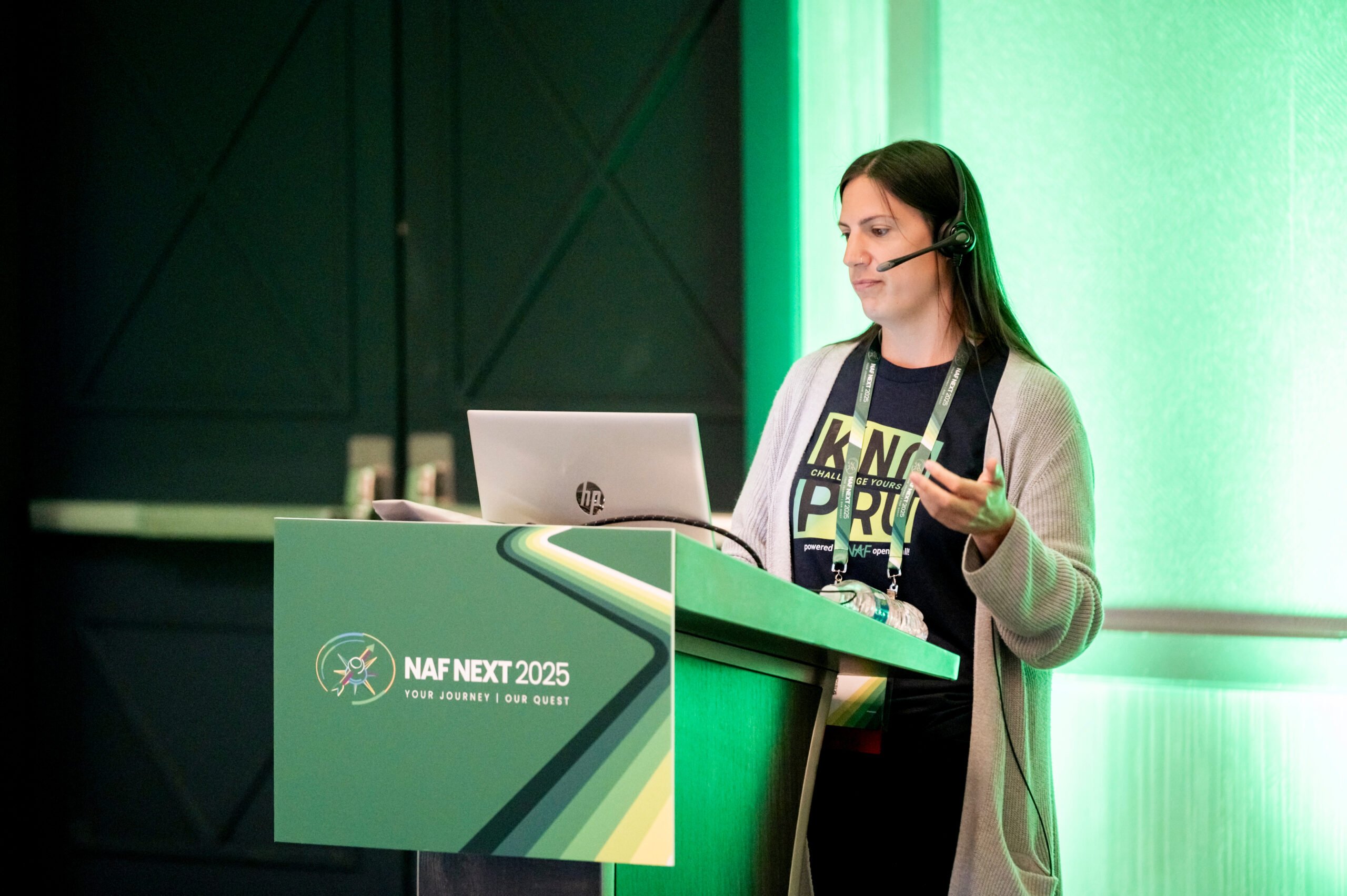 Presenter speaking