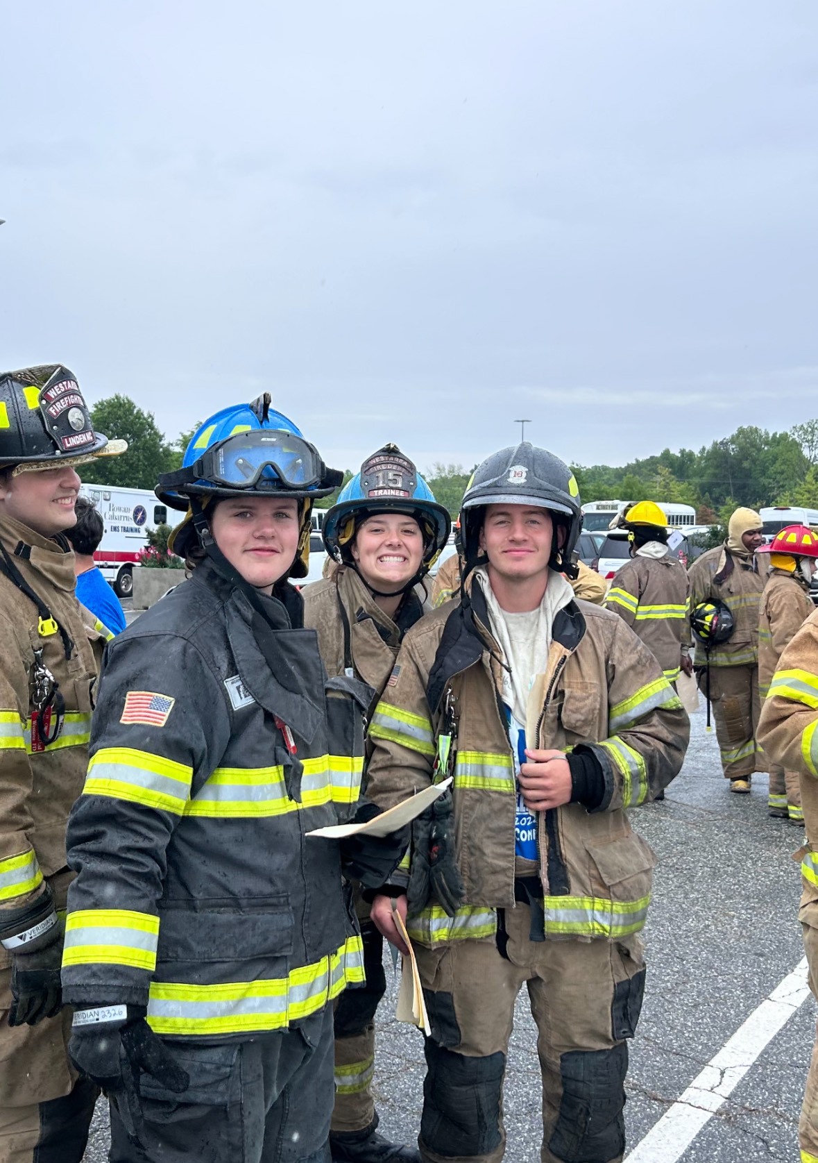 NAF alumni, Caroline in her firefighter gear